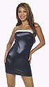 Wet-Look Banded Tube Dress