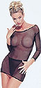 2-Piece Long Sleeve Fishnet Dress