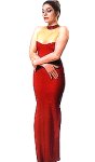 Latex High Neck Hobble Gown