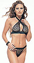 2-Piece Cross-Neck Industrial Net Bikini