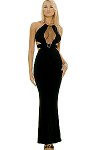 Keyhole Halter Gown